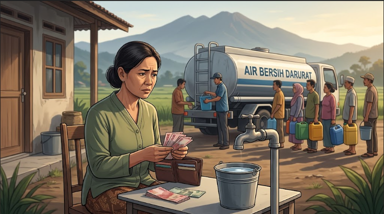 Air Bersih Menipis, Biaya Hidup Ikut Naik: Dampak Krisis Air di Kabupaten Malang